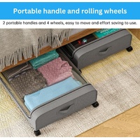 CARLA HOME XXL Under Bed Rolling Storage Containers 50L with Wheels