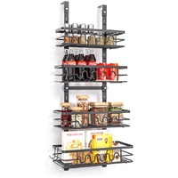 CARLA HOME 4-Tier Over Door Pantry Organiser Adjustable Baskets