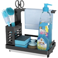 CARLA HOME Kitchen Sink Caddy Organizer with Drain Tray