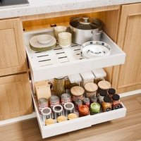 CARLA HOME 2 Pack Pull Out Cabinet Organizer Expandable White