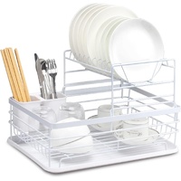 CARLA HOME 2 Tier Dish Drying Rack with Utensil Holder