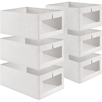 CARLA HOME 6-Pack Closet Storage Bins with Clear Window