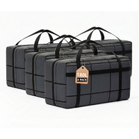 CARLA HOME 4-Pack 180L Moving Storage Bags Zippered Handles