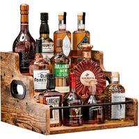 CARLA HOME 3-Tier Liquor Bottle Display Shelf Bar Organizer Wine Rack