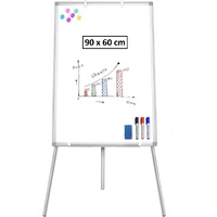 CARLA HOME Magnetic Whiteboard Easel 90x60cm Tripod Stand Adjustable