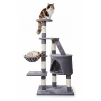 CARLA HOME 120cm Cat Tree with Condo Hammock & Perches Indoor Cats