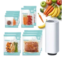 CARLA HOME Automatic Vacuum Sealer Kit - 10 Reusable Bags - White - Food Vacuum Set