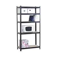 CARLA HOME 5 Tier Steel Shelving Unit - Garage Storage Shelf - Black - Modern