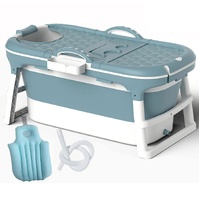 VIKUS Folding Portable Bathtub Spa 148cm Large