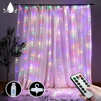 300 LED Window Curtain Fairy Lights 8 Modes Remote Control Multicolour