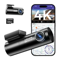 4K Dual Dash Cam Black with 5G WiFi, GPS, Front and Rear, 24H Parking Mode, Free 64GB SD Card