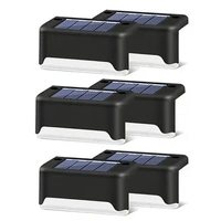 Outdoor Solar LED Deck Lights - 4-Pack Multicoloured Warm White for Garden, Patio, Pathway, Stairs