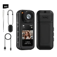 2.7K HD Mini Action Camera with 180° Rotating Lens, Portable Design, 64GB TF Card Included