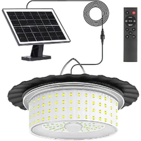 3000LM Black Solar Shed Light with 244 LEDs, Remote Control, 5 Modes, IP65 Waterproof