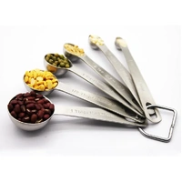 Stainless Steel Measuring Spoons Set, 6 Pieces, Silver for Accurate Cooking and Baking