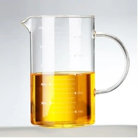 Large 1000ml Clear Borosilicate Glass Measuring Cup with Direct Fire Heat Resistance
