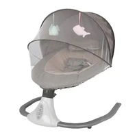 Electric Baby Bouncer Swing Chair Cradle Rocker Grey 65x70x53cm with Music Toys