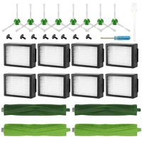 Replacement Filter Brush Parts Set for iRobot Roomba E Series and I Series Vacuum Cleaners - 28 Pieces, Black