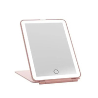GENUX LED Travel Makeup Mirror with 3 Light Modes USB Rechargeable