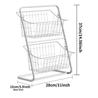 GENUX Fruit Vegetable Kitchen Storage Rack White