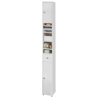 VIKUS White Tall Bathroom Cabinet High Storage