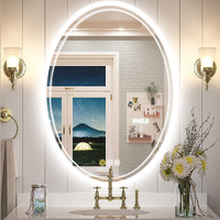 GENUX 500x700mm LED Bathroom Mirror Oval Anti-Fog Dimmable