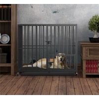 GENUX 38 Heavy Duty Dog Cage Large Pet Kennel on Wheels