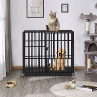 GENUX 42 XL Heavy Duty Dog Cage Kennel with Wheels