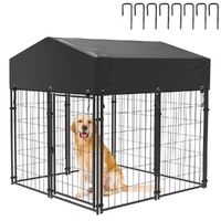 GENUX XS Outdoor Dog Kennel Pet Cage with Roof & Cover 127x120x134cm