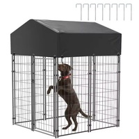 GENUX Small Outdoor Dog Kennel Pet Cage with Roof Cover 125x120x165cm