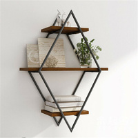 GENUX Vintage Rustic Wooden Floating Shelves