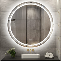 GENUX 80cm LED Bathroom Mirror Anti-fog Backlit Circle