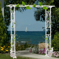 GENUX Metal Garden Arch Arbor Wedding Pergola Trellis