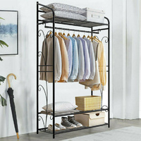 GENUX Extra Large Iron Clothes Rack Garment Stand