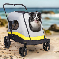 GENUX Dog Stroller with Rain Cover Foldable Pet Cart