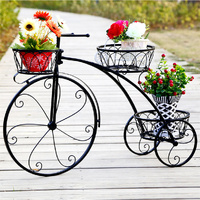 GENUX Iron Bicycle Plant Stand Rack Indoor Outdoor Garden