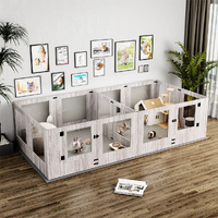GENUX Dog Whelping Box 14 Panels Heavy Duty Puppy Pen with Pad