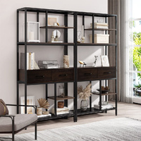GENUX Rustic Accent Bookshelf 90cm Plant Display Rack
