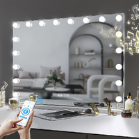 GENUX Hollywood Bluetooth LED Vanity Mirror White Rectangle