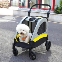 GENUX Medium Foldable Dog Pet Stroller Travel Cart