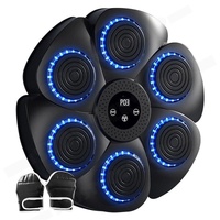 GENUX Wall Mount Boxing Machine Bluetooth Punch Pad Black + Gloves