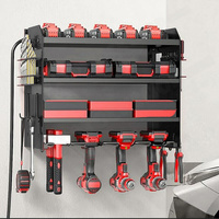 GENUX 4-Layer Wall Mount Power Tool Rack Organizer