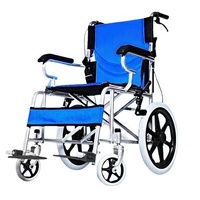 GENUX 16" Lightweight Foldable Wheelchair Flat-Free Tyres