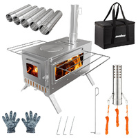 GENUX Stainless Steel Wood Burner Camping Stove Chimney Bag