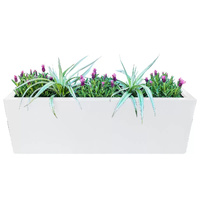 GENUX Metal Designer Planter Box 900 x 300 x 300mm White