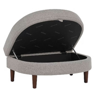 GENUX Accent Chair with Storage Ottoman