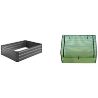 GENUX Raised Garden Bed Charcoal 120 x 90 x 30cm