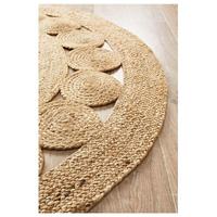 GENUX Atrium Pilu Natural Floor Rug 150x150cm