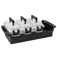 Stackable Grey Multipurpose Storage Container 4 Pack with Waterproof Gasket