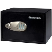 Black Digital Security Safe 16.4L with Solid Steel Construction and Carpet Interior